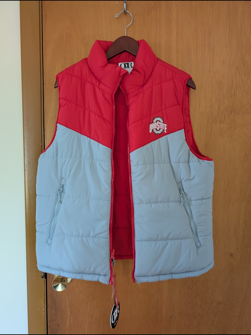 Ohio State Scarlet & Gray Reversible Puffer Vest